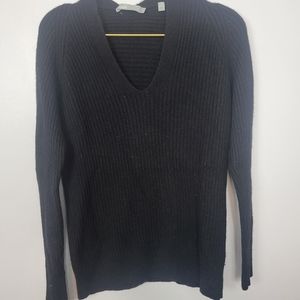 Extra Small Vince Wool Cashmere Blend V-neck Ribbed Sweater